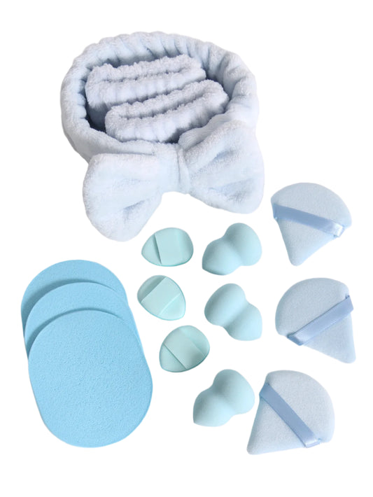 Glow Start Set — Fluffy Headband & Beauty Blenders